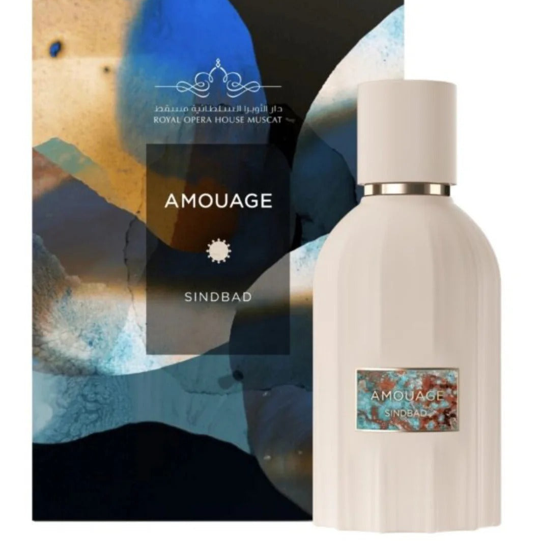 Amouage sindbad 100ml eau de parfum bottle with luxury packaging