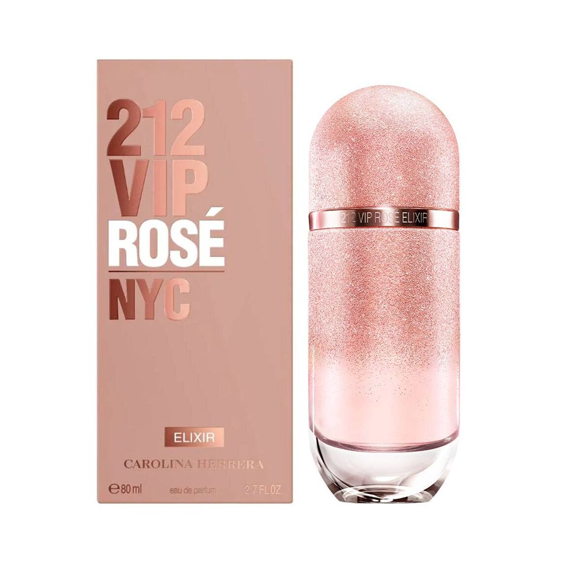 Carolina herrera 212 vip rose elixir 80ml eau de parfum bottle for women