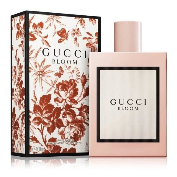 Gucci bloom 100ml eau de parfum bottle with floral tuberose notes