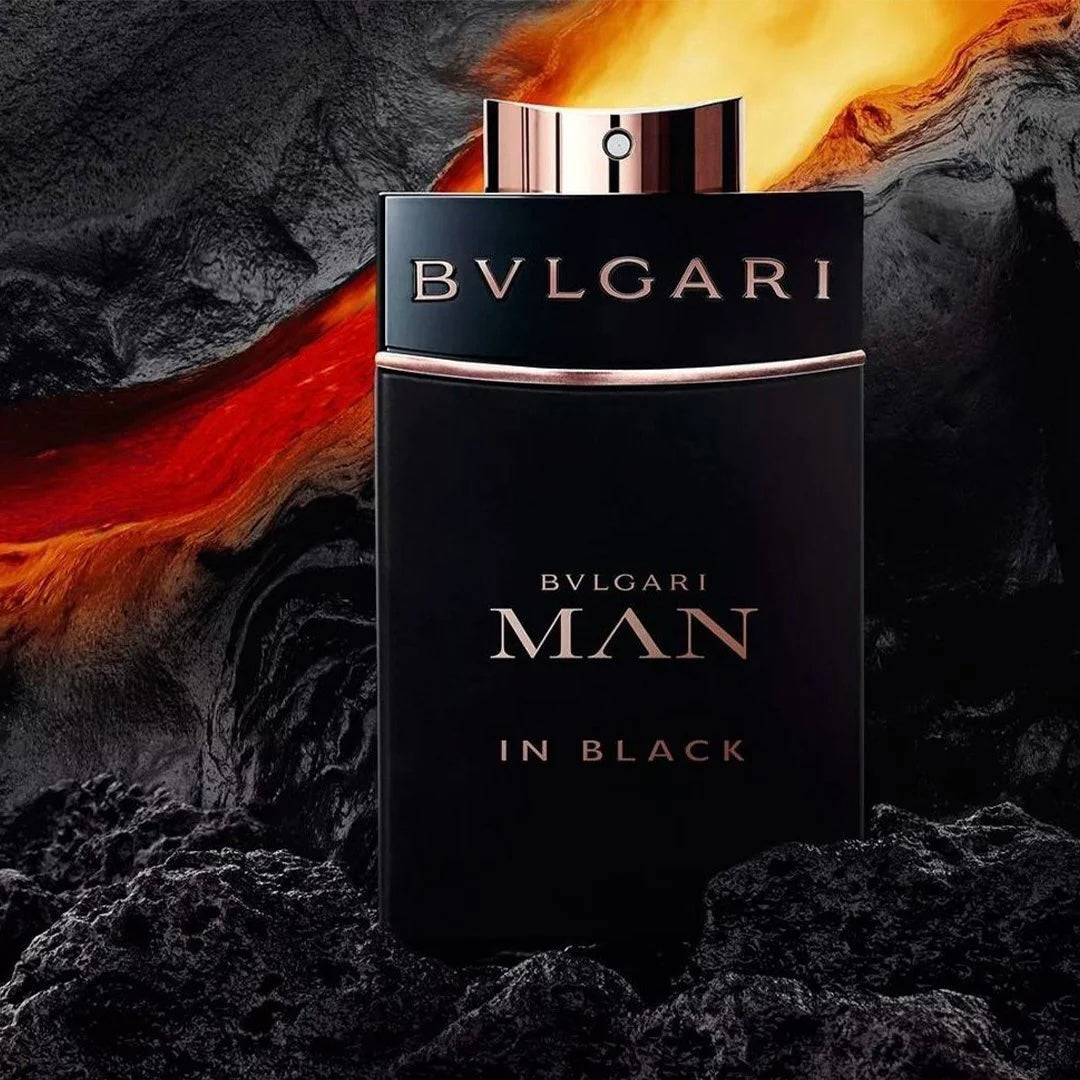 Bvlgari man in black eau de parfum 100ml bold spicy amber woody luxury fragrance bottle