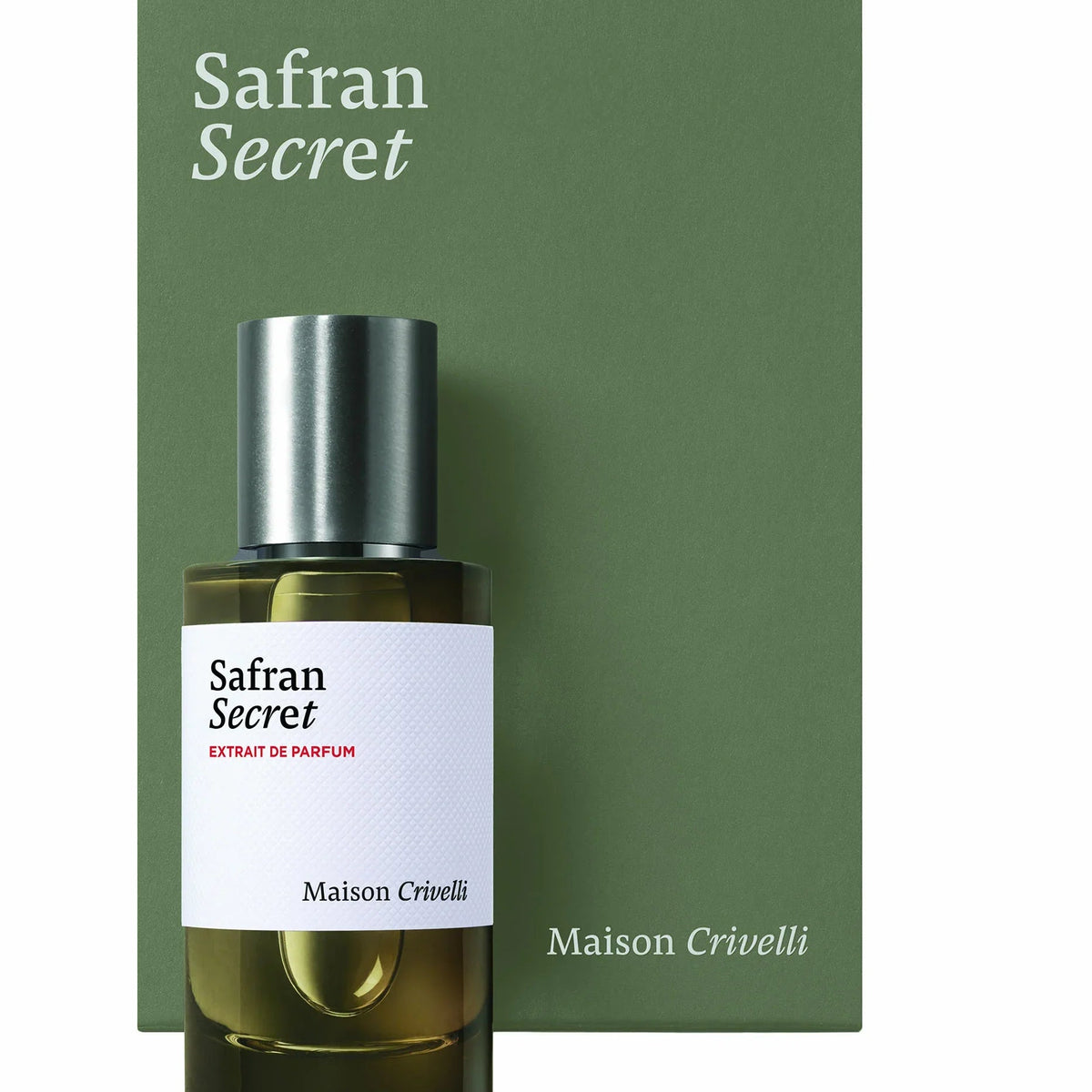Maison crivelli safran secret 100ml extrait de parfum bottle luxury niche saffron fragrance from perfume house uae
