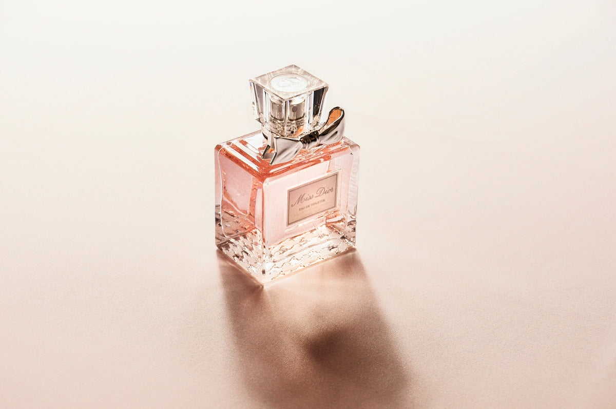 Clear perfume bottle
