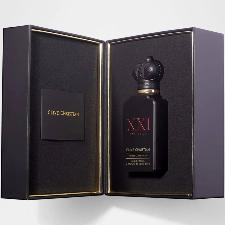 Clive christian noble collection xxi art deco blonde amber 50ml eau de parfum bottle

