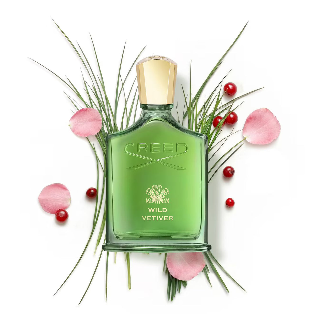 Creed wild vetiver 100ml eau de parfum bottle   luxury fragrance from creed usa


