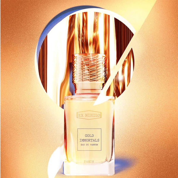 Ex Nihilo Gold Immortals Eau de Parfum 100ml luxurious fruity floral woody niche fragrance bottle