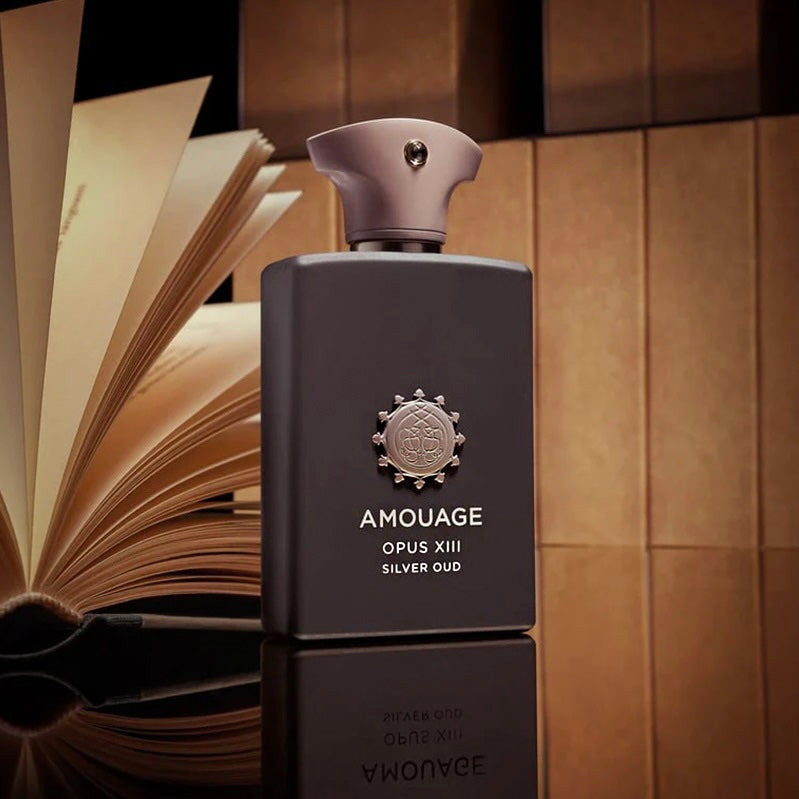 Amouage silver oud 100ml eau de parfum luxury oud niche perfume bottle uae
