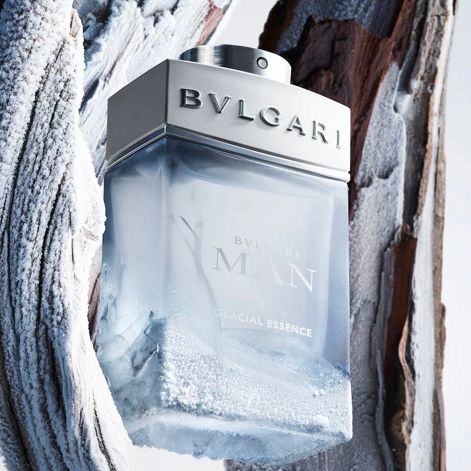 Bvlgari Man Glacial Essence Eau de Parfum 100ml fresh aromatic woody luxury fragrance bottle