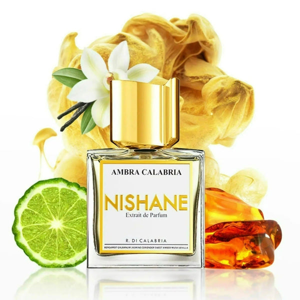 Nishane Ambra Calabria Extrait de Parfum 50ml luxury amber citrus niche fragrance bottle