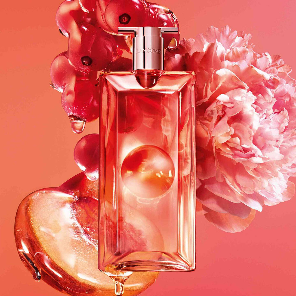 Lancôme idole peach 'n roses 100ml eau de parfum bottle

