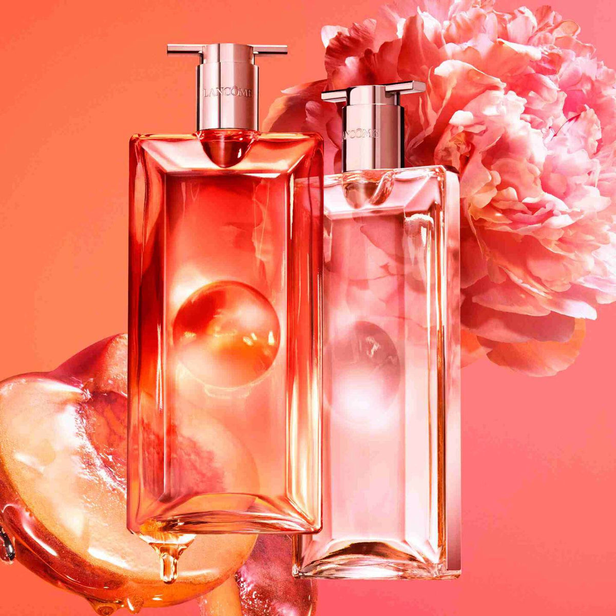 Lancôme idole peach 'n roses 100ml eau de parfum bottle

