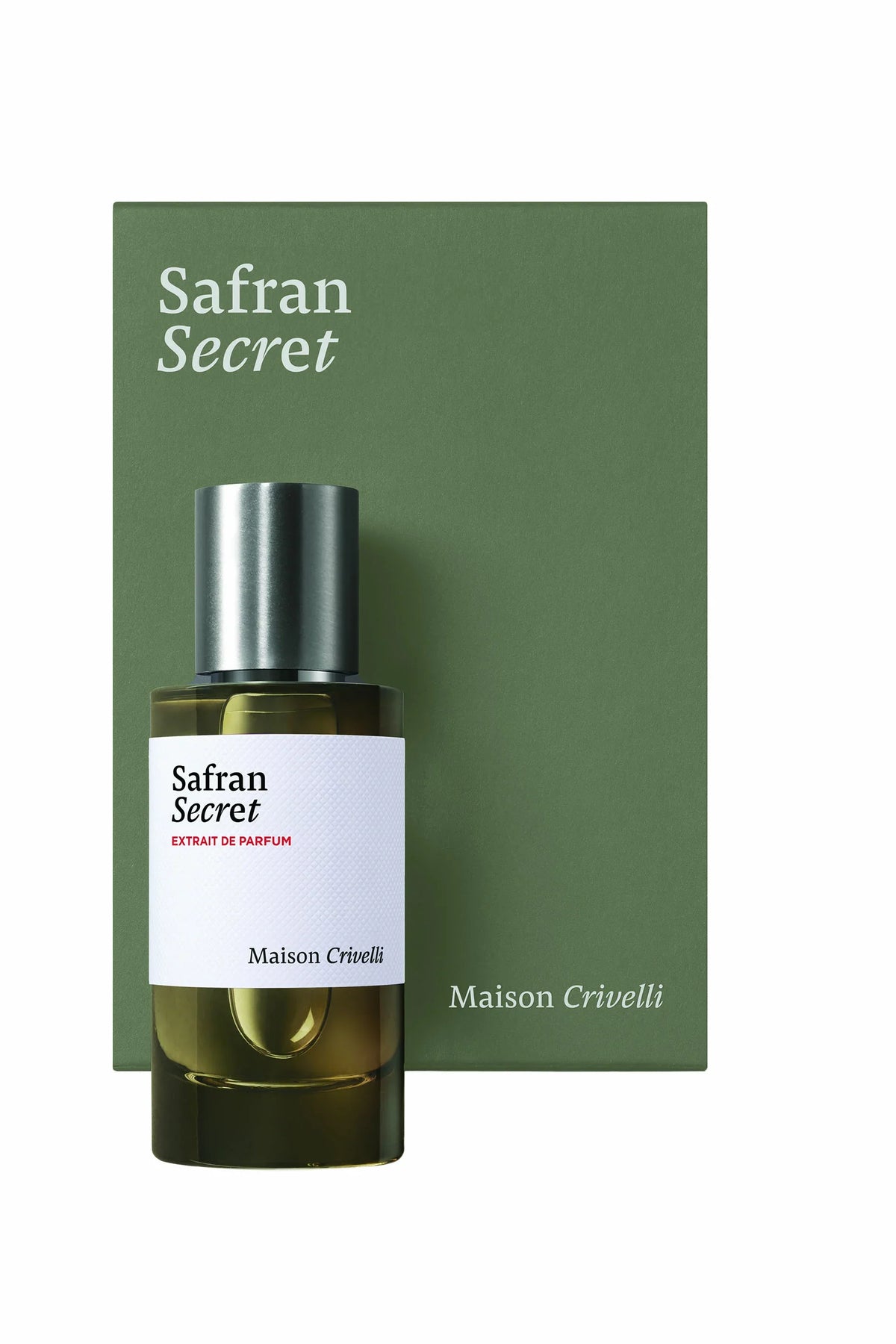 Maison crivelli safran secret 100ml extrait de parfum bottle   luxury niche saffron fragrance from perfume house uae