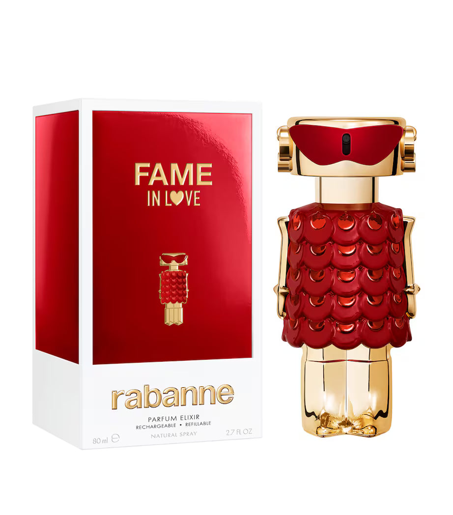 Paco rabanne fame in love 80ml eau de parfum bottle   luxury women's fragrance

