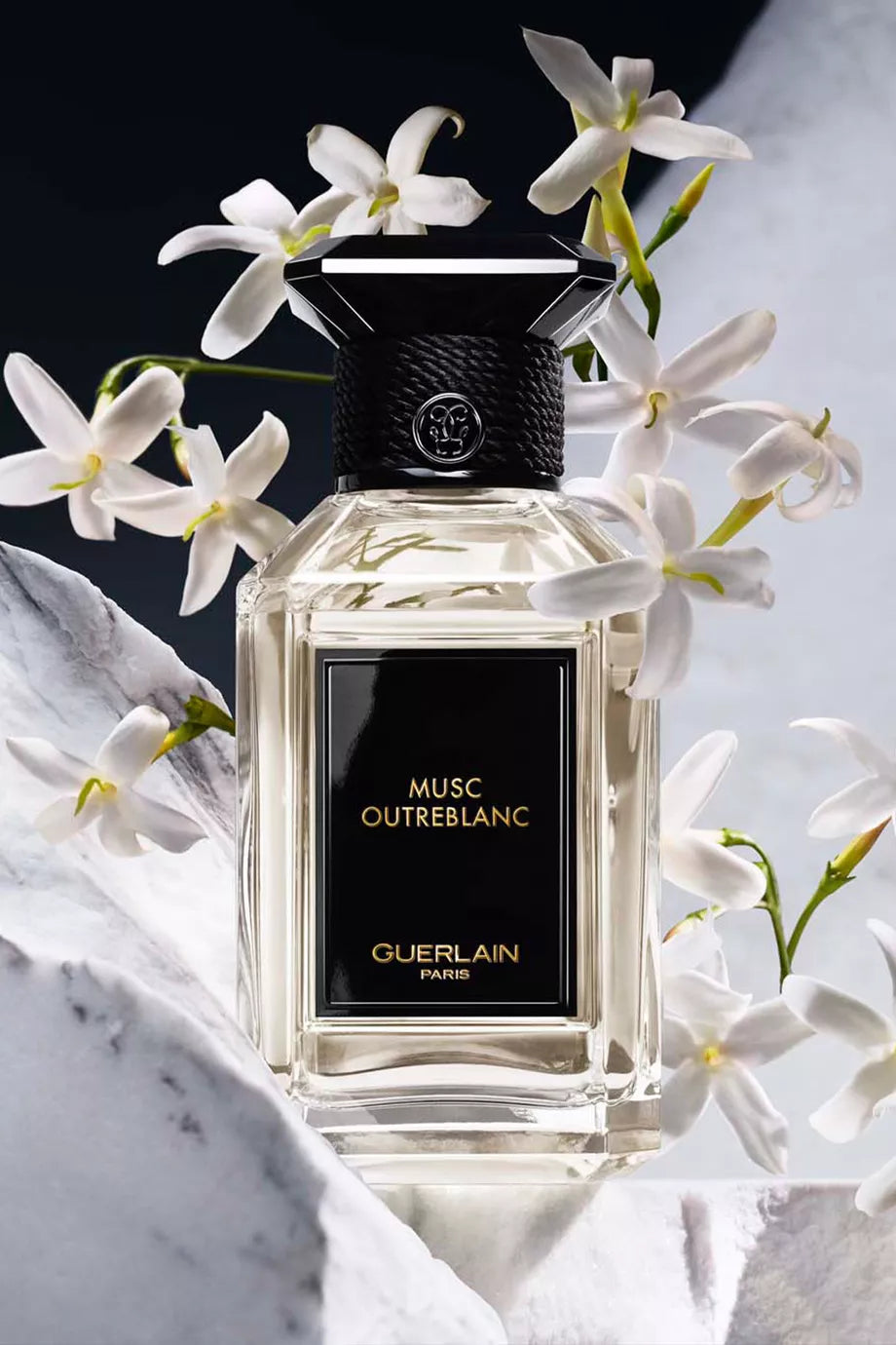 Guerlain Musc Outremer Blanc 100ml Eau de Parfum luxury fragrance bottle
