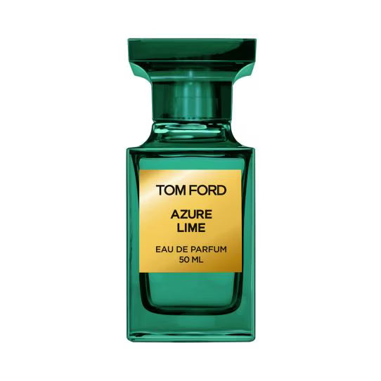 Tom ford azure lime eau de parfum bottle on a white background