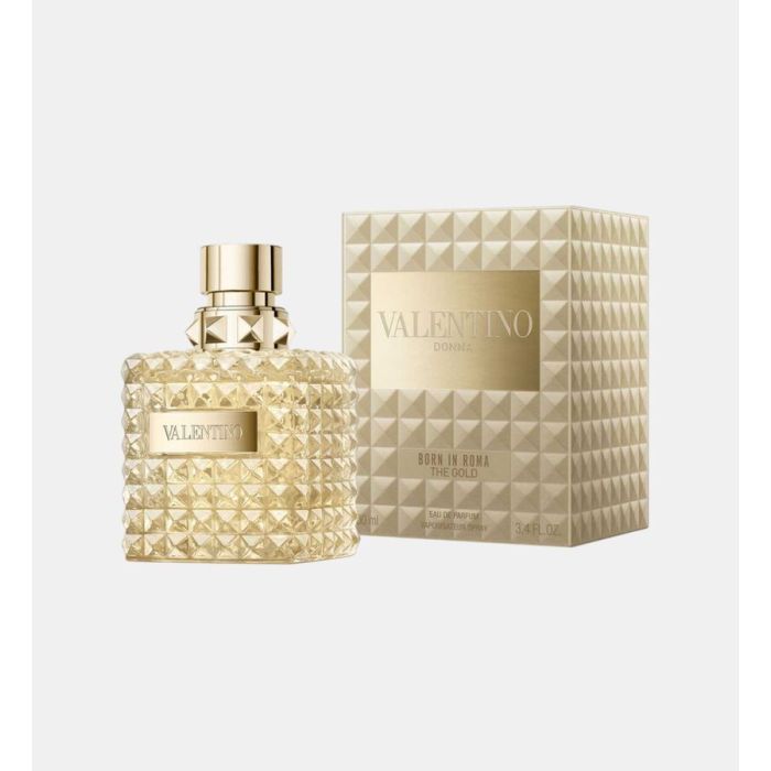 Valentino donna born in roma the gold 100ml eau de parfum bottle

